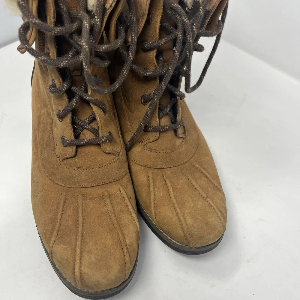 Merrell Chateau Mid Lace Polar Waterproof Boots Brown Suede Women's 11